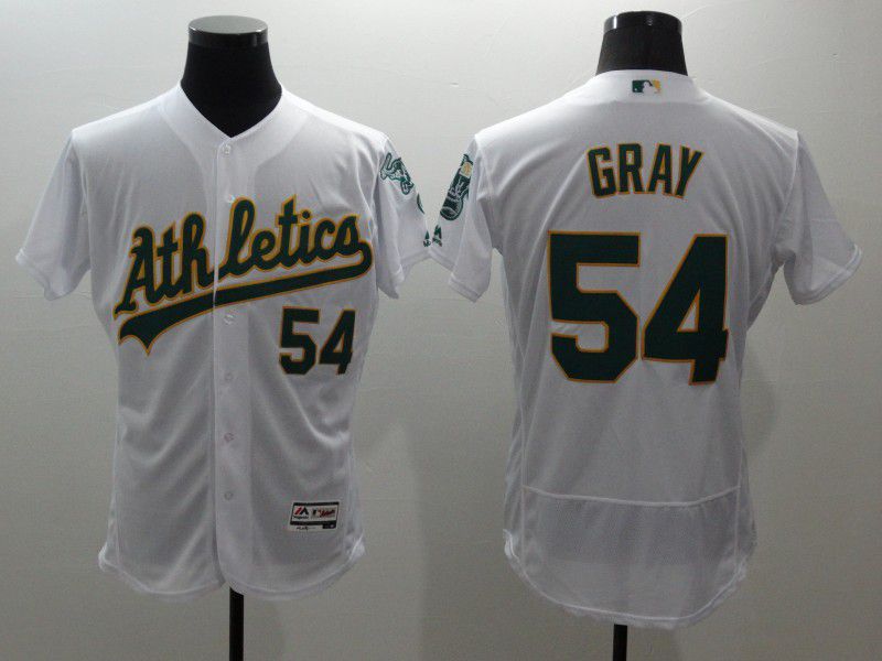 Men Oakland Athletics #54 Gray White Elite 2021 MLB Jerseys